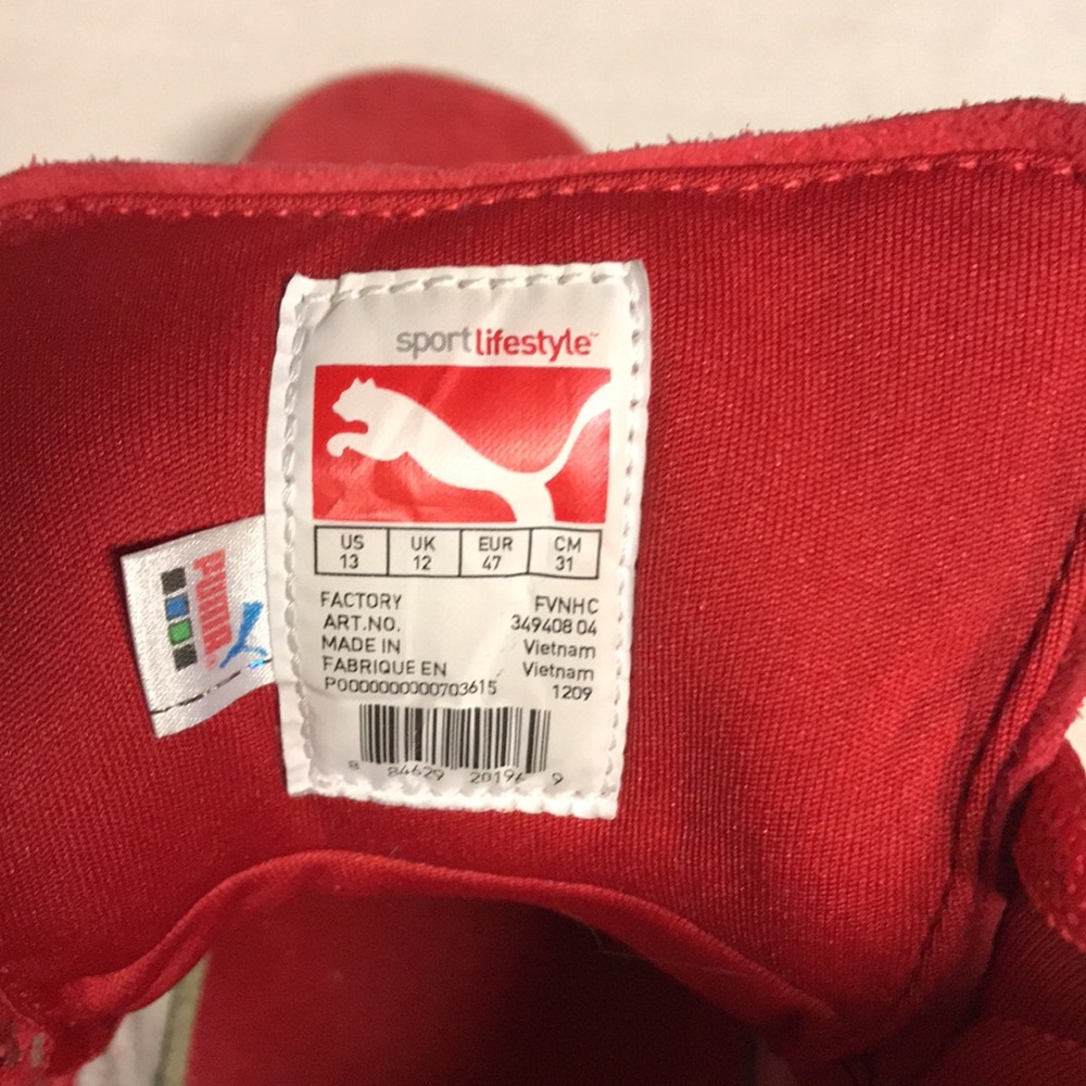 Mens Puma First Round Mesh High Risk Red-High Risk Red Size 13 - Picture 7 of 10
